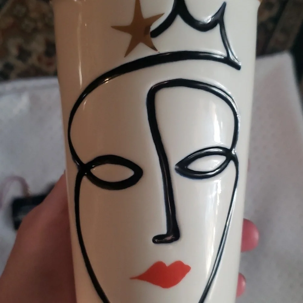 2016 Starbucks Siren Travel Mug Double Tumbler Mermaid Crystal Lips 10oz Face